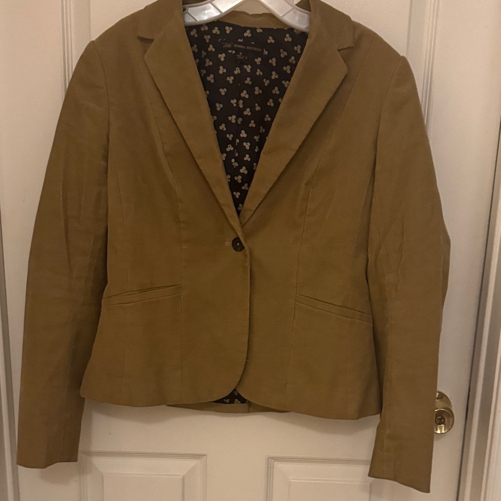 Brooks Brothers Tan Single-Button Corduroy Blazer